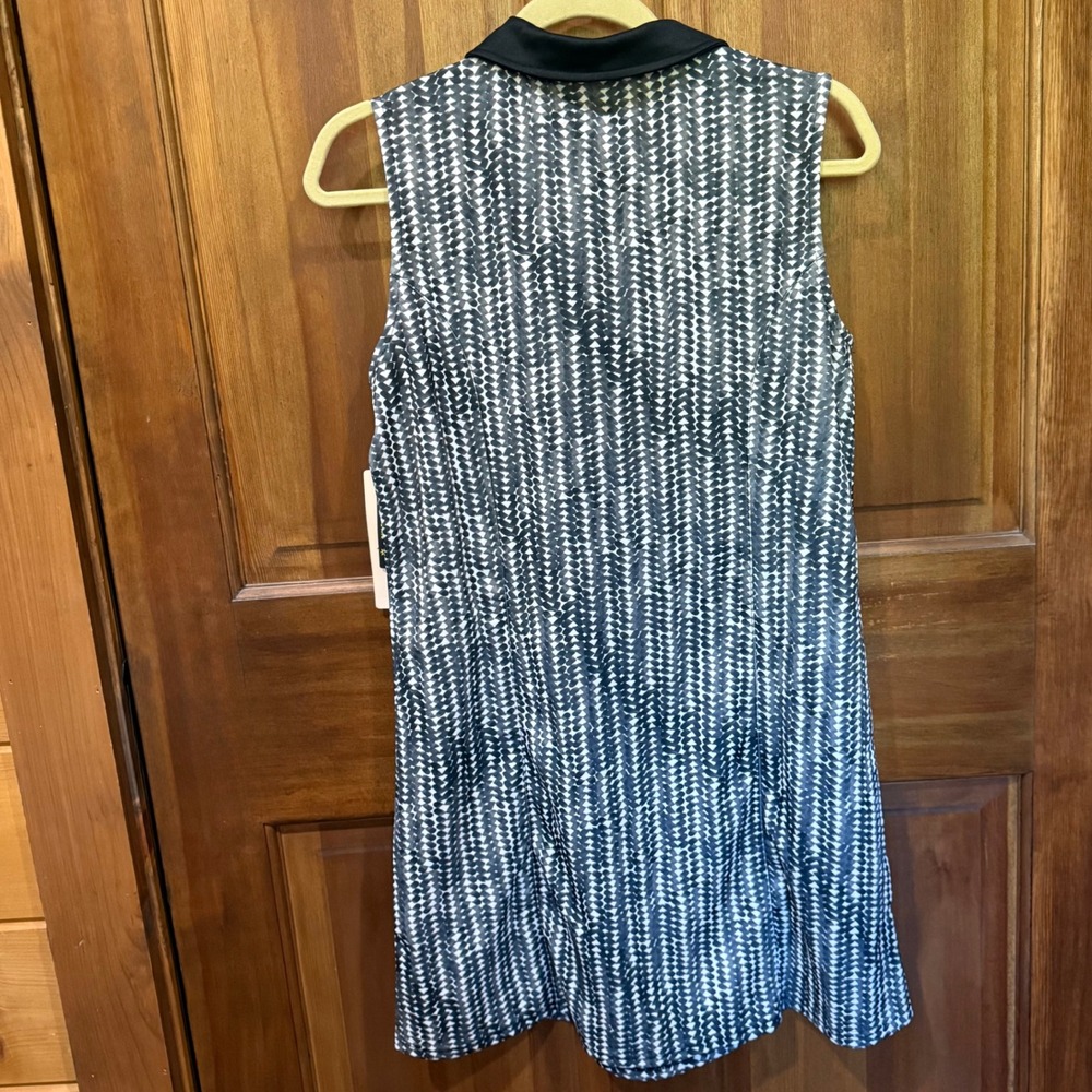 Nanette Lepore Play Womens Sleeveless Golf Tennis Dress Geometric Black White S - Picture 4 of 7